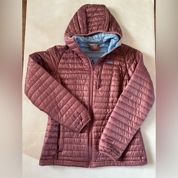 🐕 The Black Dog Lightweight Hooded Puffer Jacket Pink Blue Small - Picture 2 of 10